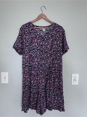 🌸🤰VTG 90s Take Nine Floral Maternity Romper Shorts Jumpsuit Size Large🤰🌸
